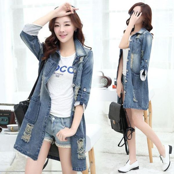 #3337 ripped jeans jacket women long plus size 4xl 5xl with holes distressed vintage denim jacket ladies outerwear windbreaker, Black;brown
#3337 ripped jeans jacket women long plus size 4xl 5xl with holes distressed vintage denim jacket ladies outerwear windbreaker, Black;brown