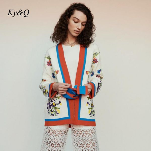 christmas 2019 winter women casual v-neck floral embroidery knit cardigan outwear loose sweater runway, White
christmas 2019 winter women casual v-neck floral embroidery knit cardigan outwear loose sweater runway, White