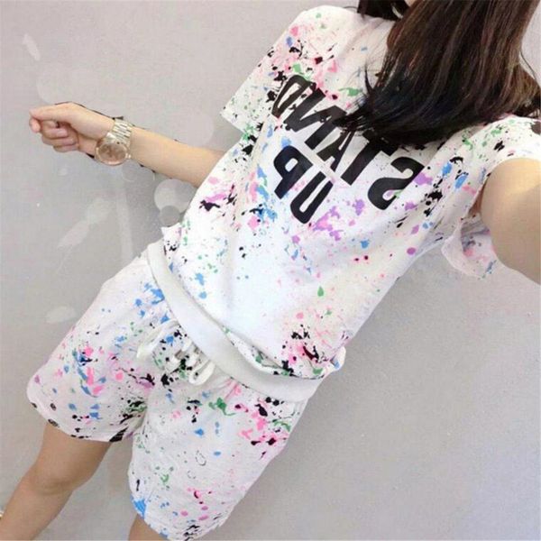 daddy chen summer 2 piece set women shorts and summer clothes for women loose print letter color painting pyjamas, White
daddy chen summer 2 piece set women shorts and summer clothes for women loose print letter color painting pyjamas, White