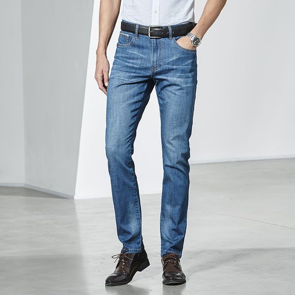 business classic solid regular denim blue straight new men's youth casual jeans for men slim straight leg waist elastic jeans
business classic solid regular denim blue straight new men's youth casual jeans for men slim straight leg waist elastic jeans