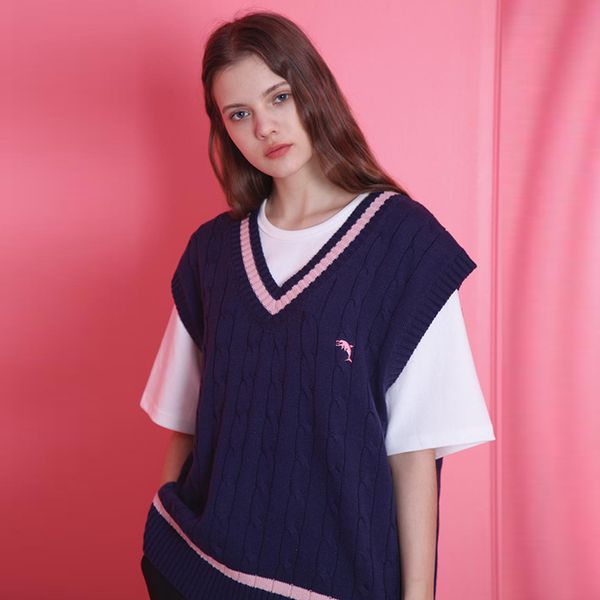 besweater fashion women v-neck vest preppy style contrast color cute dolphin knitted wear sueter mujer casaco feminino, Black;white
besweater fashion women v-neck vest preppy style contrast color cute dolphin knitted wear sueter mujer casaco feminino, Black;white