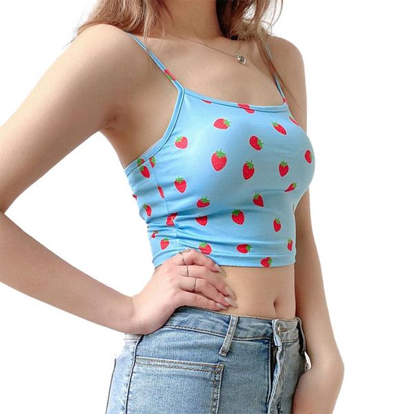 women's tanks & camis 2021 women backless strawberry print tank vest summer fashion sleeveless, White
women's tanks & camis 2021 women backless strawberry print tank vest summer fashion sleeveless, White