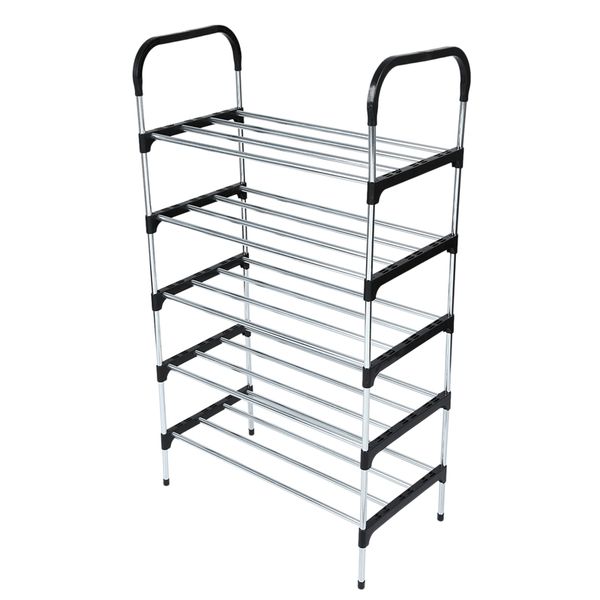 5 layers shoes storage shelf shoe organizer simple shoe rack with handrail easy to assemble space saving 
5 layers shoes storage shelf shoe organizer simple shoe rack with handrail easy to assemble space saving