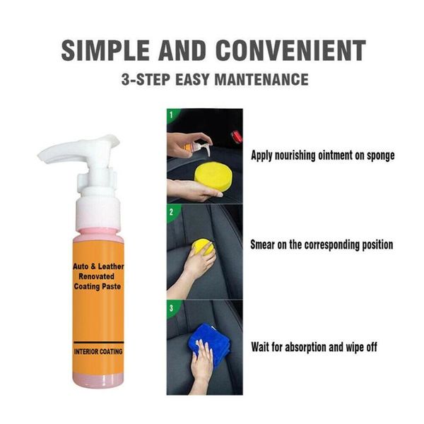 30ml decontamination anti-aging maintenance agent car seat center console leather coating renovation coating slurry
30ml decontamination anti-aging maintenance agent car seat center console leather coating renovation coating slurry