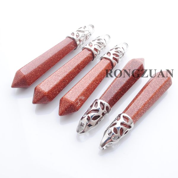 natural gemstone hexagonal column pendant golden sand jewellery making diy necklace jewelry accessories in3827, Silver
natural gemstone hexagonal column pendant golden sand jewellery making diy necklace jewelry accessories in3827, Silver