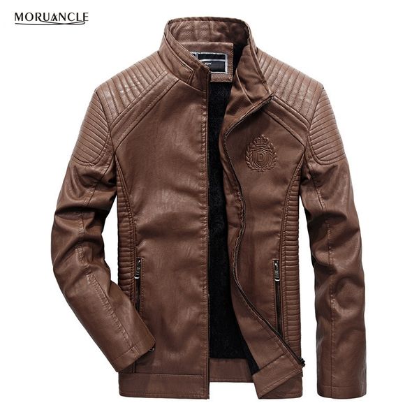 moruancle 2017 winter men's fleeced motorcycle leather jacket stand collar biker faux leather jackets and coats for male, Black;brown
moruancle 2017 winter men's fleeced motorcycle leather jacket stand collar biker faux leather jackets and coats for male, Black;brown