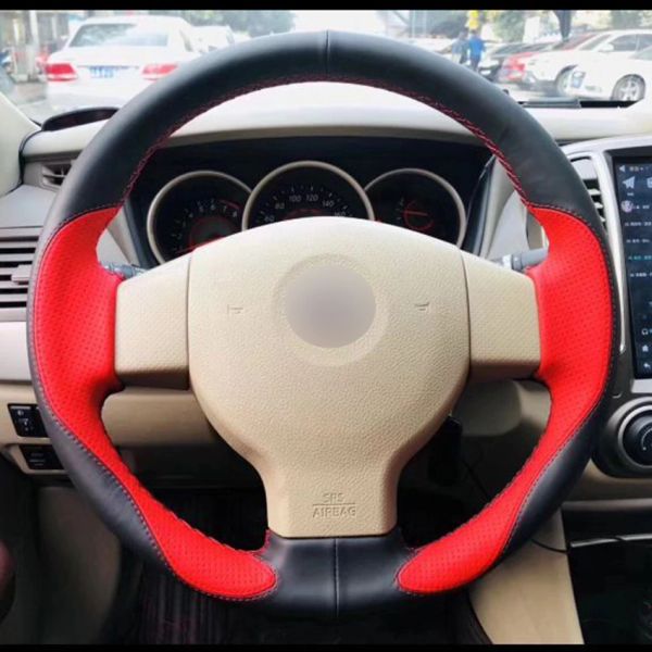 black leather red leather car steering wheel cover for old nissan tiida livina sylphy note
black leather red leather car steering wheel cover for old nissan tiida livina sylphy note