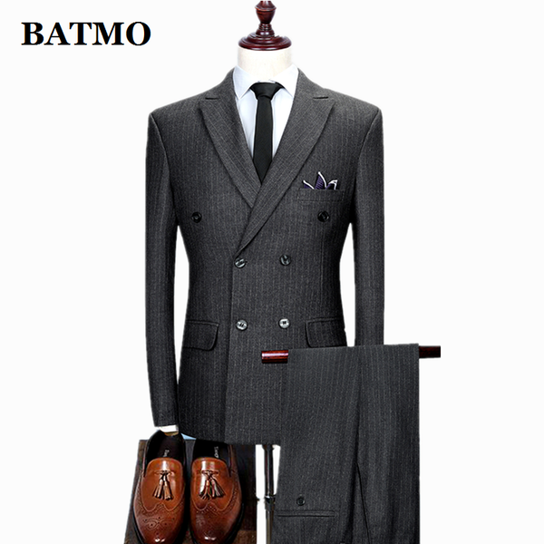 batmo 2020 new arrival spring casual striped double breasted suits men,men's wedding dress,plus-size jackets+pants m-4xl tj06, White;black
batmo 2020 new arrival spring casual striped double breasted suits men,men's wedding dress,plus-size jackets+pants m-4xl tj06, White;black