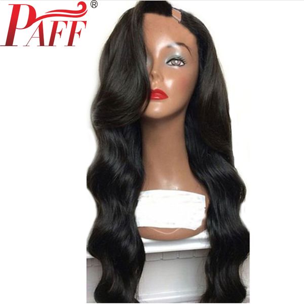 paff long body wave u part wig 1x4 opening for women remy brazilian natural color left part 150% density wigs ing, Black;brown
paff long body wave u part wig 1x4 opening for women remy brazilian natural color left part 150% density wigs ing, Black;brown