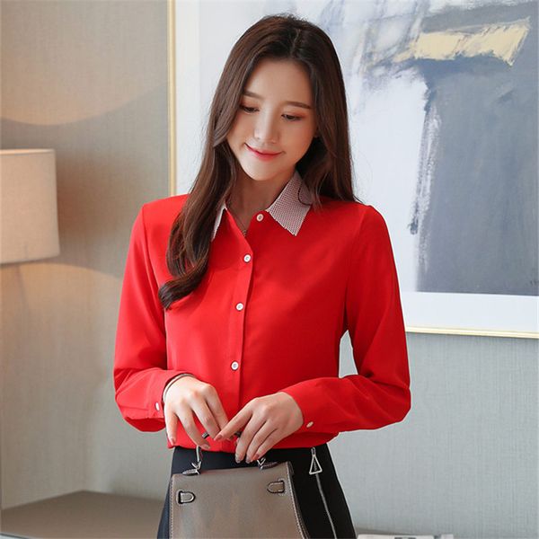 women's blouses & shirts spring chiffon female korea turn-down collar office blouse polka dots bottoming women blusas shirt, White
women's blouses & shirts spring chiffon female korea turn-down collar office blouse polka dots bottoming women blusas shirt, White