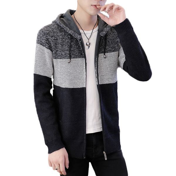 men's sweaters winter thick knitted sweater coat long sleeve cardigan fleece full zip male causal plus size clothing for autumn, White;black
men's sweaters winter thick knitted sweater coat long sleeve cardigan fleece full zip male causal plus size clothing for autumn, White;black