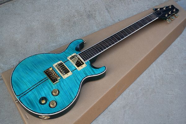 factory custom blue electric guitar with ebony fretboard,frets binding,abalone birds fret inlay,flame maple veneer,can be customized
factory custom blue electric guitar with ebony fretboard,frets binding,abalone birds fret inlay,flame maple veneer,can be customized