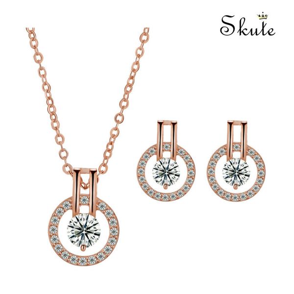 skute trendy dazzling cz zircon round pendant necklace earrings for women party prom wedding jewelry set valentine's day gifts, Silver
skute trendy dazzling cz zircon round pendant necklace earrings for women party prom wedding jewelry set valentine's day gifts, Silver