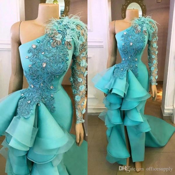 hunter green high low prom dresses with long sleeves 3d-floral appliqued formal evening gowns ruffles peplum party dress pageant gowns, Black
hunter green high low prom dresses with long sleeves 3d-floral appliqued formal evening gowns ruffles peplum party dress pageant gowns, Black