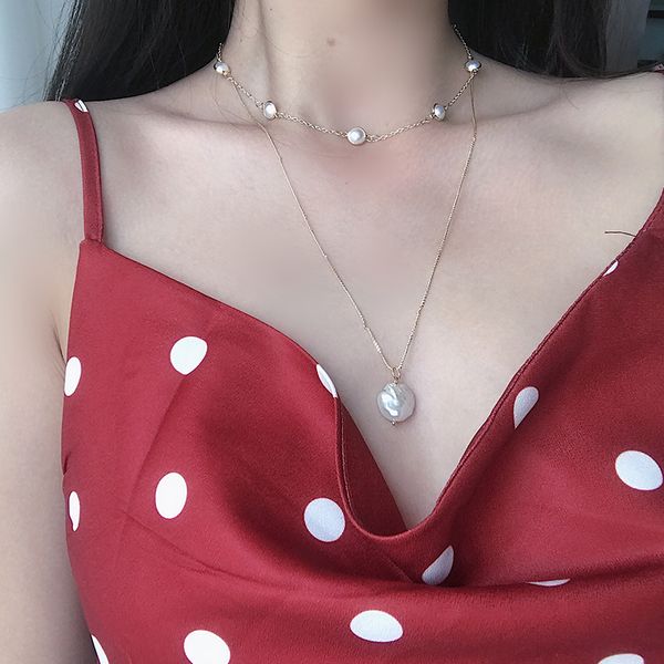 huanzhi 2019 new multi-layer metal link chain irregular pearls beads pendant choker necklace for women girl party jewelry gift, Silver
huanzhi 2019 new multi-layer metal link chain irregular pearls beads pendant choker necklace for women girl party jewelry gift, Silver