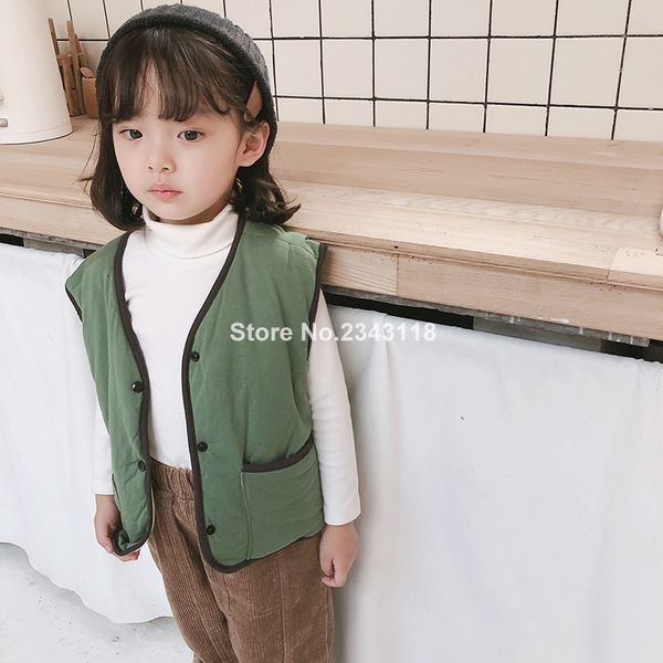 autumn winter korean style baby boys girls solid color two-sided sleeveless cotton vest infant kids all-match casual waistcoats, Blue
autumn winter korean style baby boys girls solid color two-sided sleeveless cotton vest infant kids all-match casual waistcoats, Blue