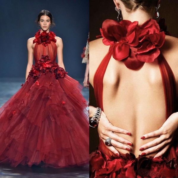 2019 designer red prom dresses jewel neck 3d floral appliques ball gown floor length evening dress tiers formal party dresses, Black
2019 designer red prom dresses jewel neck 3d floral appliques ball gown floor length evening dress tiers formal party dresses, Black
