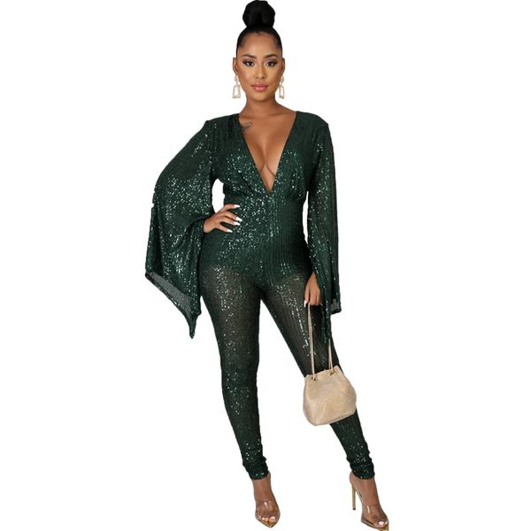 deep v neck sequined jumpsuit women elegant butterfly sleeve bodycon women jumpsuit christmas party clubwear body overalls, Black;white
deep v neck sequined jumpsuit women elegant butterfly sleeve bodycon women jumpsuit christmas party clubwear body overalls, Black;white