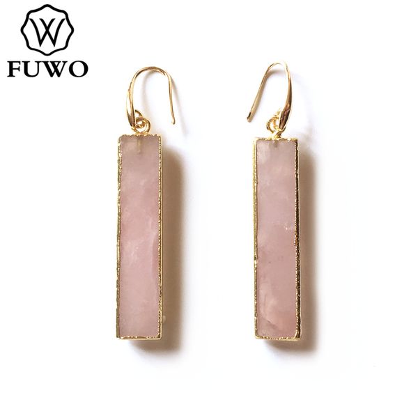 fuwo female elegant pink quartz drop earrings rectangle gold trimmed earrings for women party wedding gift wholesale er257, Silver
fuwo female elegant pink quartz drop earrings rectangle gold trimmed earrings for women party wedding gift wholesale er257, Silver
