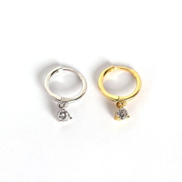 925 sterling silver earring fashion round zircon short pendant ear ring ear bone buckle cute trend wild girl jewelry, Golden;silver
925 sterling silver earring fashion round zircon short pendant ear ring ear bone buckle cute trend wild girl jewelry, Golden;silver