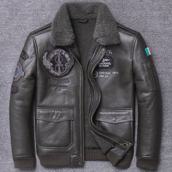 tcyeek 100% natural genuine leather sheep shearling jacket men clothes 2020 streetwear real fur sheepskin coat mens coats m977, Black
tcyeek 100% natural genuine leather sheep shearling jacket men clothes 2020 streetwear real fur sheepskin coat mens coats m977, Black