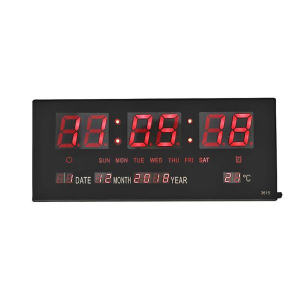 usb digital alarm clock backlight snooze mute voice calendar deskclock