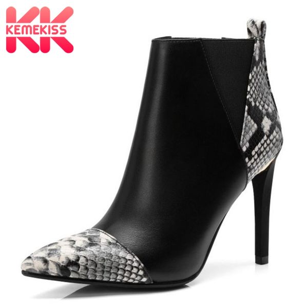 kemekiss new design women real genuine leather high heel boots patchwork ankle boots thin heel shoes women footwear size 34-39, Black
kemekiss new design women real genuine leather high heel boots patchwork ankle boots thin heel shoes women footwear size 34-39, Black