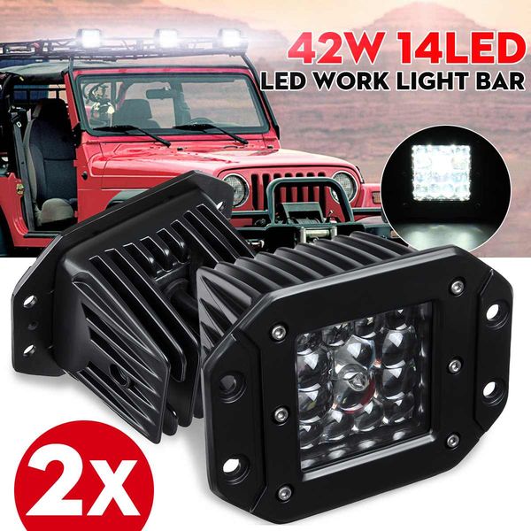 42w 14 led car led work light bar dual flush mount fog spot light reverse lamp offroad suv truck 4wd tractor boat trailer atv
42w 14 led car led work light bar dual flush mount fog spot light reverse lamp offroad suv truck 4wd tractor boat trailer atv