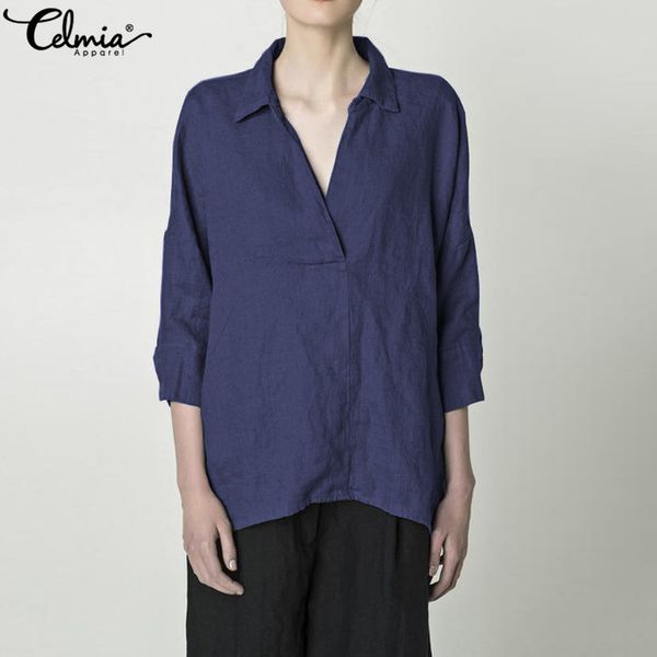 celmia summer vintage cotton linen blouse women tunic casual loose v neck shirts plus size black blusas femininas 2020, White
celmia summer vintage cotton linen blouse women tunic casual loose v neck shirts plus size black blusas femininas 2020, White