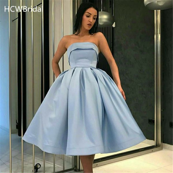 mint blue strapless prom dresses knee length a line satin puffy party dress 2019 short evening gowns cheap, White;black
mint blue strapless prom dresses knee length a line satin puffy party dress 2019 short evening gowns cheap, White;black