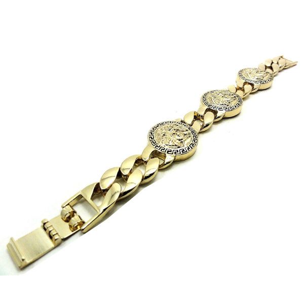 fashion brand 18k hand chain europe and the united states bracelet mds hip-hop gold bracelet club men bracelet street dance link head chain, Black
fashion brand 18k hand chain europe and the united states bracelet mds hip-hop gold bracelet club men bracelet street dance link head chain, Black