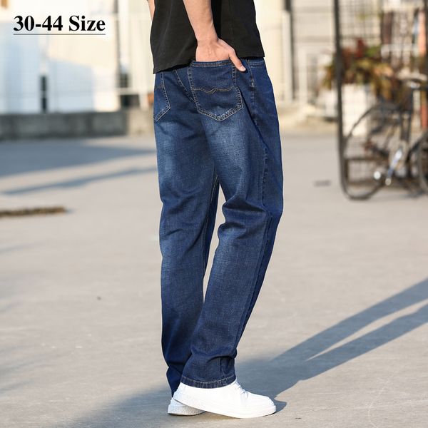 brand men jeans summer new arrival classic blue loose straight thin section denim pants stretch trousers male plus size 40 42 44
brand men jeans summer new arrival classic blue loose straight thin section denim pants stretch trousers male plus size 40 42 44