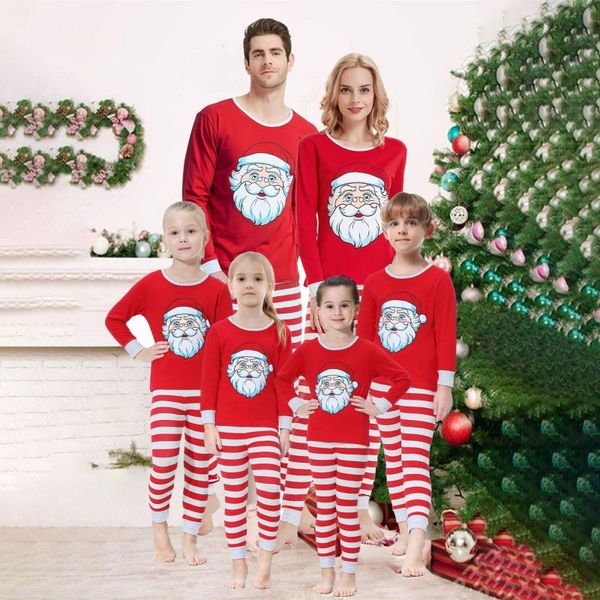 christmas family clothes sets autumn winter new pajamas suit santa claus print red full sleeve women t-shirt long striped pants, Blue
christmas family clothes sets autumn winter new pajamas suit santa claus print red full sleeve women t-shirt long striped pants, Blue