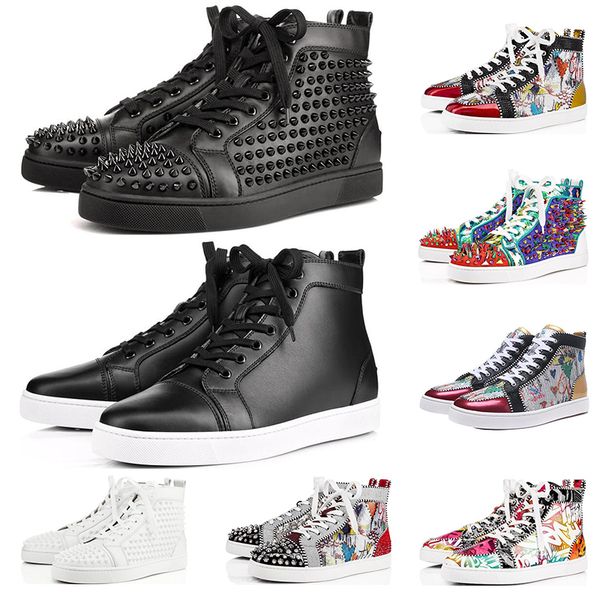 with box 2020 studded spikes flats shoes red bottoms mens womens party lovers genuine leather sneakers casual sneakers size 35-47, Black
with box 2020 studded spikes flats shoes red bottoms mens womens party lovers genuine leather sneakers casual sneakers size 35-47, Black