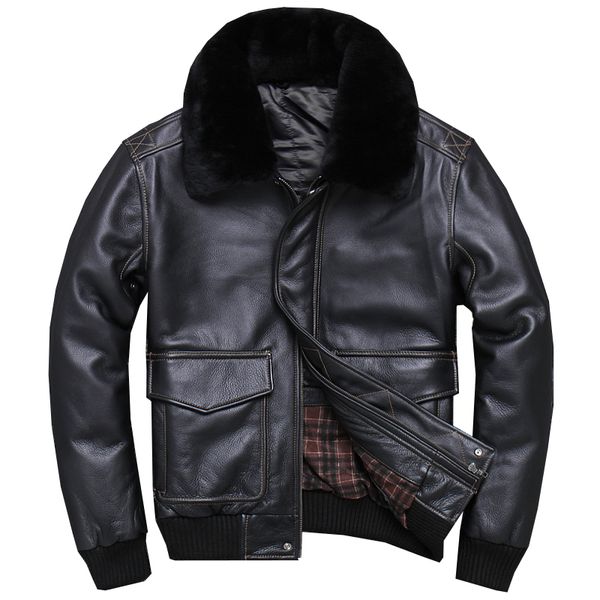 men's leather & faux 2021 black men usaf a2 pilot jacket wool collar genuine thick cowhide russian winter coat
men's leather & faux 2021 black men usaf a2 pilot jacket wool collar genuine thick cowhide russian winter coat
