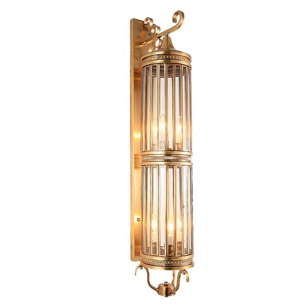 America Glass Copper Outdoor Wall Lamp Golden Bedroom Wall Light Art Minimalist Bedside Corridor Wall Sconce 3PCS E14 12W LED Bulb Warm whit
America Glass Copper Outdoor Wall Lamp Golden Bedroom Wall Light Art Minimalist Bedside Corridor Wall Sconce 3PCS E14 12W LED Bulb Warm whit
