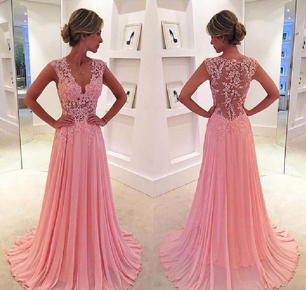 2020 pink prom dresses lace formal evening dresses ball gowns with a line v neck floor length chiffon bridesmaid dresses, Black;red
2020 pink prom dresses lace formal evening dresses ball gowns with a line v neck floor length chiffon bridesmaid dresses, Black;red