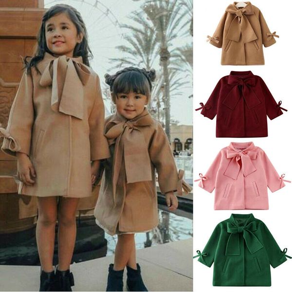 kids baby girls winter warm wool bowknot coat solid overcoat outwear jacket, Blue;gray
kids baby girls winter warm wool bowknot coat solid overcoat outwear jacket, Blue;gray