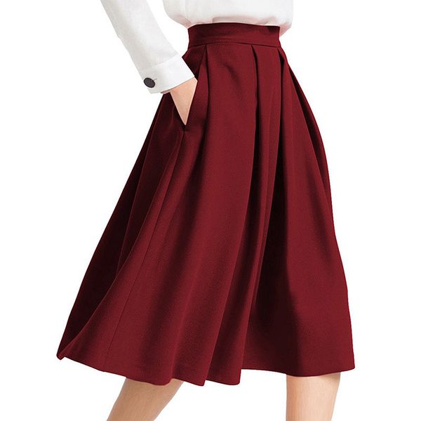 pleated large size summer spring midi skirt solid color saia fashion women high waist saia midi swing skirt3888, Black
pleated large size summer spring midi skirt solid color saia fashion women high waist saia midi swing skirt3888, Black