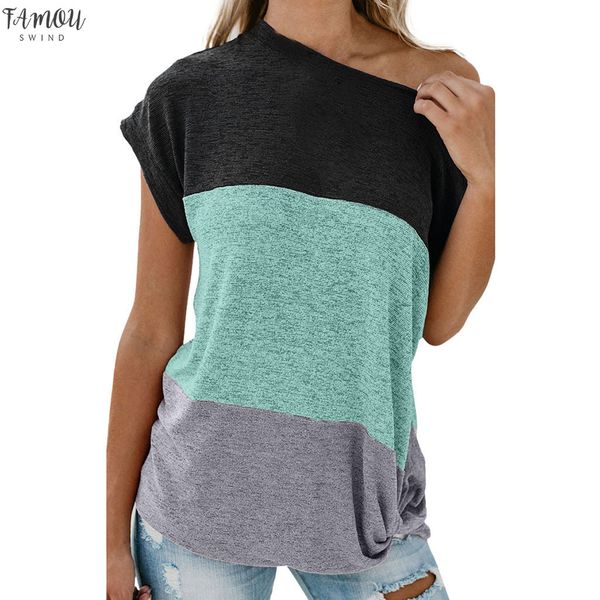 summer fashion knot off shoulder blouse casual ladies loose color block tee female women short sleeve shirt blusas pullover, White
summer fashion knot off shoulder blouse casual ladies loose color block tee female women short sleeve shirt blusas pullover, White