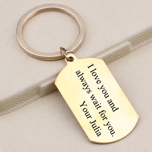 custom name keychain i love you and always wait for you key holder dog tag lover couples family keyring car key tag gifts, Silver
custom name keychain i love you and always wait for you key holder dog tag lover couples family keyring car key tag gifts, Silver