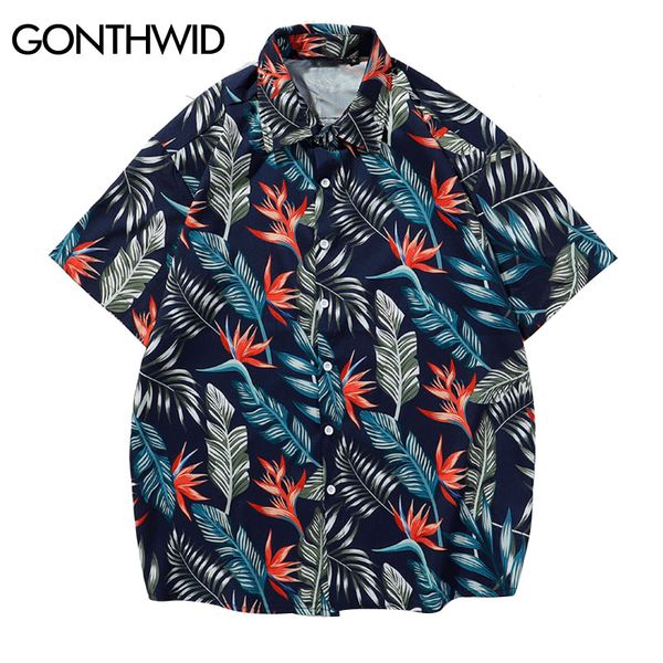 gonthwid leaves flowers print hawaiian shirts men summer casual aloha tropical floral shirt 2020 short sleeve button down, White;black
gonthwid leaves flowers print hawaiian shirts men summer casual aloha tropical floral shirt 2020 short sleeve button down, White;black