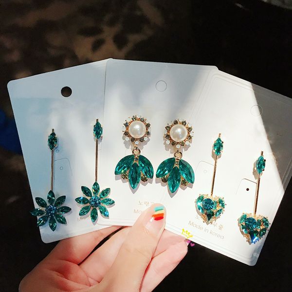 mengjiqiao new green heart crystal flower leaf elegant pearl drop earrings for women fashion jewelry long pendientes accessories, Silver
mengjiqiao new green heart crystal flower leaf elegant pearl drop earrings for women fashion jewelry long pendientes accessories, Silver