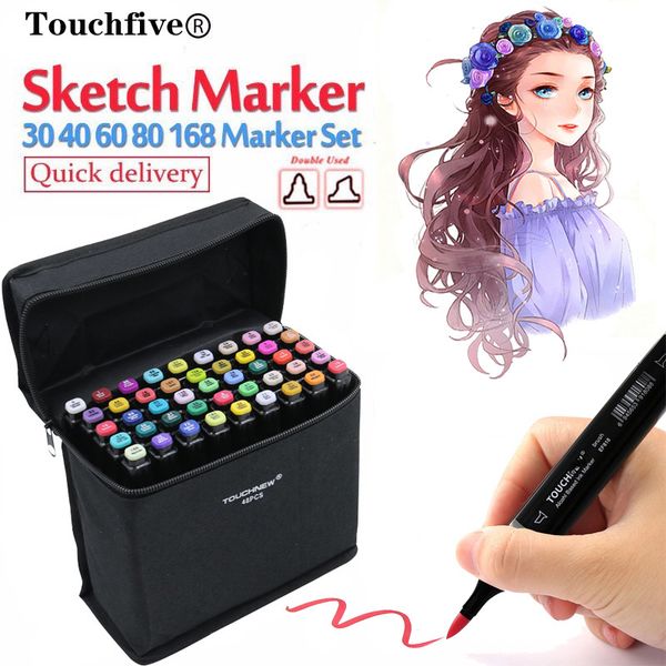 touchfive 30/40/60/80/168 color art markers set dual headed artist sketch oily alcohol based markers for animation manga
touchfive 30/40/60/80/168 color art markers set dual headed artist sketch oily alcohol based markers for animation manga