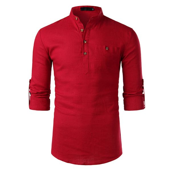 cotton linen long sleeve mens shirts lapel neck solid mens with pockets fashion male clothing, White;black
cotton linen long sleeve mens shirts lapel neck solid mens with pockets fashion male clothing, White;black