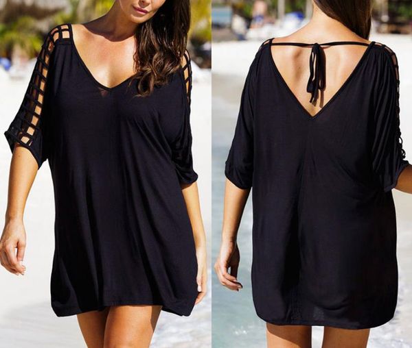 new summer women cover up swimwear beach blouses women bikini beach wear cover-up solid color dress plus size -3xl, White;black
new summer women cover up swimwear beach blouses women bikini beach wear cover-up solid color dress plus size -3xl, White;black