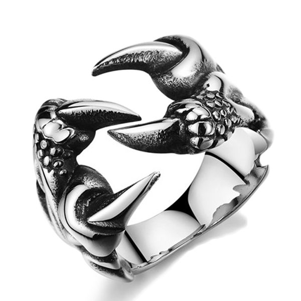 new rock punk male biker rings stainless steel dragon claw rings for men vintage gothic jewelry drop shipping, Silver
new rock punk male biker rings stainless steel dragon claw rings for men vintage gothic jewelry drop shipping, Silver