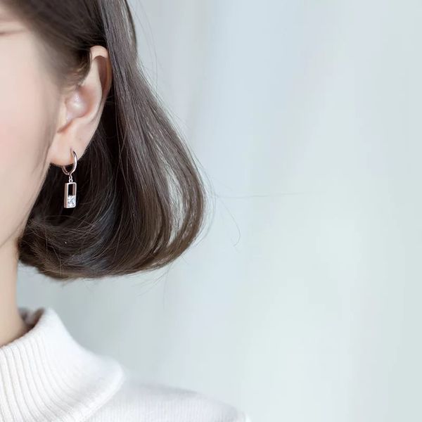 s925 sterling silver earrings sleek minimalist zircon rectangular short earrings fresh sweet wild female girl silver ear jewelry, Golden
s925 sterling silver earrings sleek minimalist zircon rectangular short earrings fresh sweet wild female girl silver ear jewelry, Golden