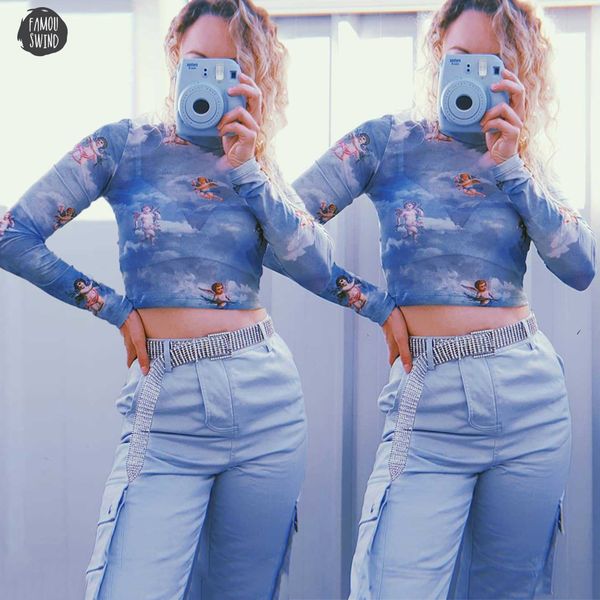 new blouses arrival women crop turtleneck casual long sleeves spring summer autumn casual floral printed shirt, White
new blouses arrival women crop turtleneck casual long sleeves spring summer autumn casual floral printed shirt, White