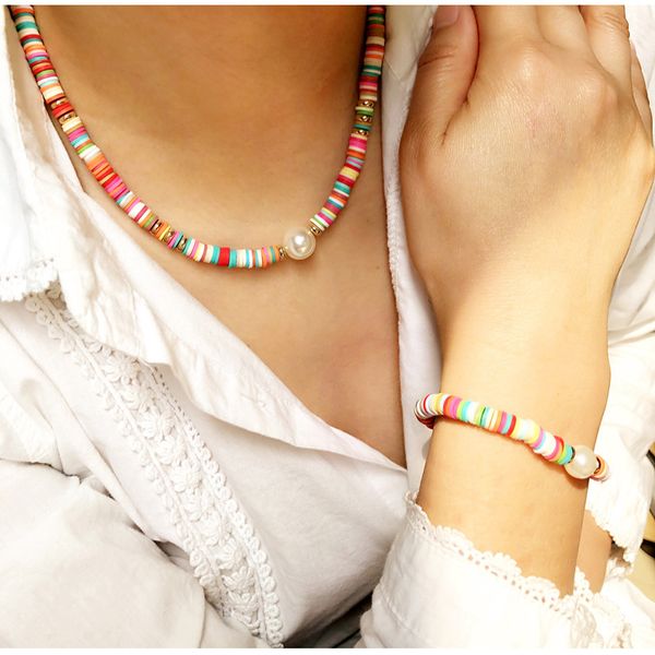 diffone bohemian women bracelet 6mm polymer clay disc braslet femme girl imitation pearls braclet friend jewelry, Golden;silver
diffone bohemian women bracelet 6mm polymer clay disc braslet femme girl imitation pearls braclet friend jewelry, Golden;silver